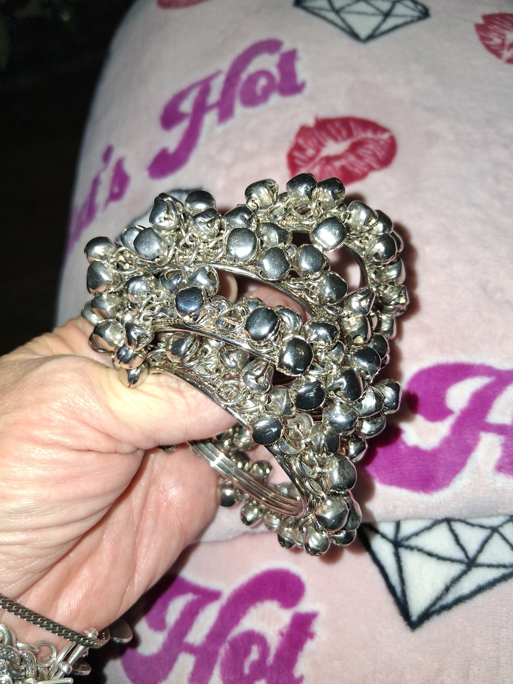 Silver-Tone Cluster Bead Cuff Bracelet - Women's Jewelry
